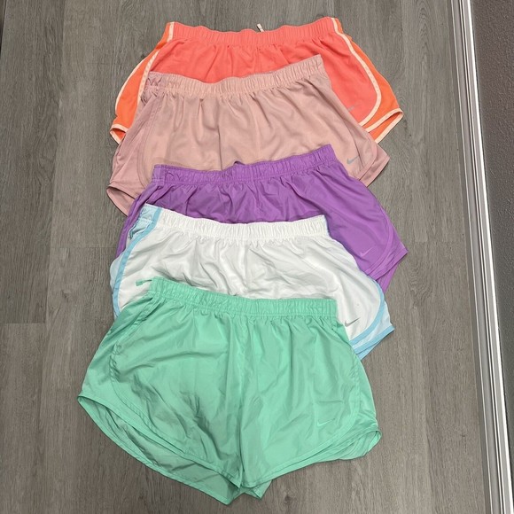 Nike Pants - Lot Of 5 Women Nike Dri Fit Running Athletic Shorts XL Lined X Large Pastels